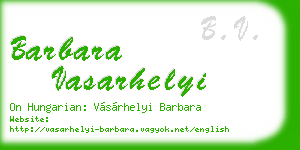 barbara vasarhelyi business card